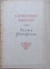 Giordano Bruno Pisma filozoficzne